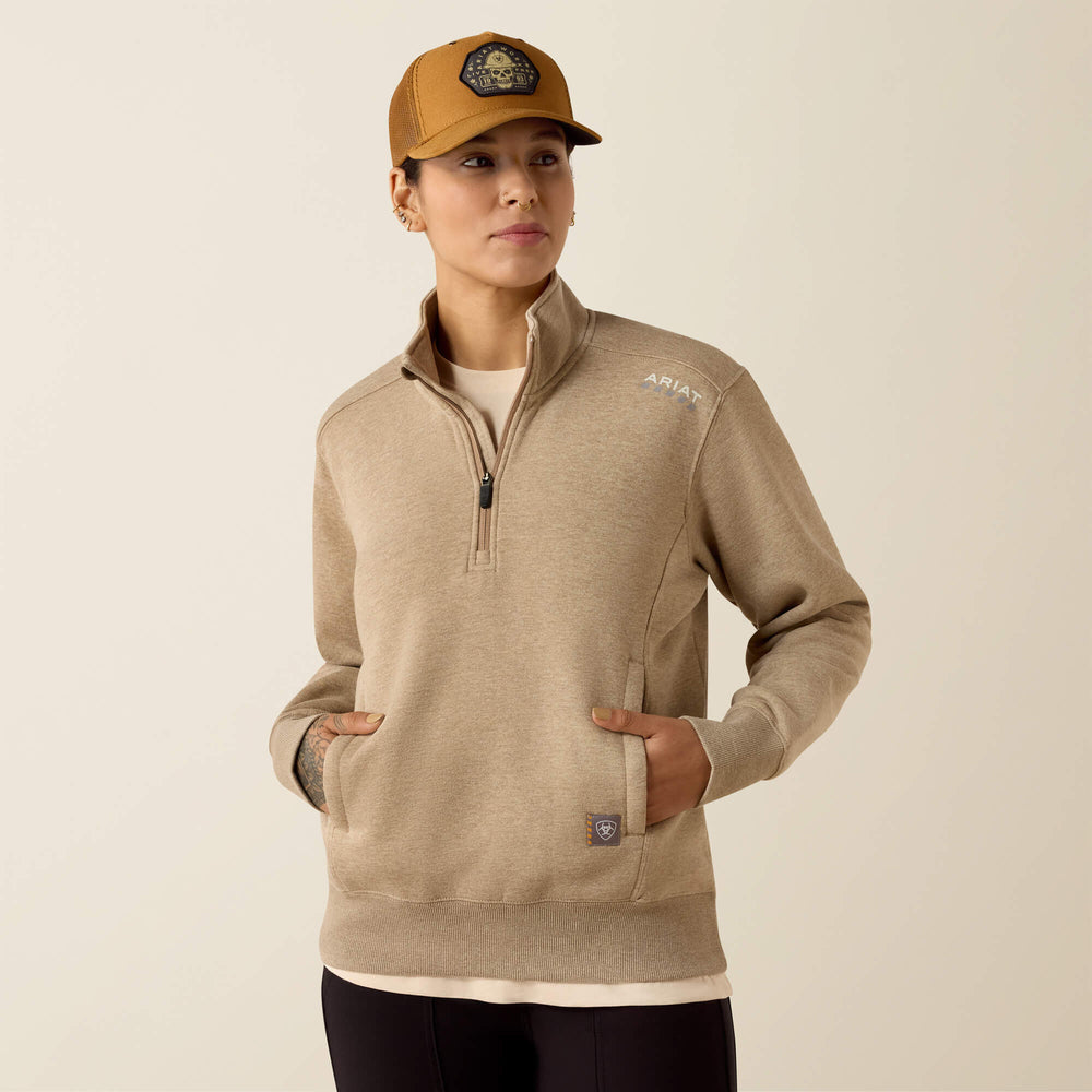 Rebar Lightweight Mock 1/2 Zip Sweatshirt