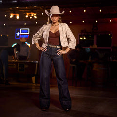 Ultra High Rise Tomboy Western Utility Wide Leg Jean