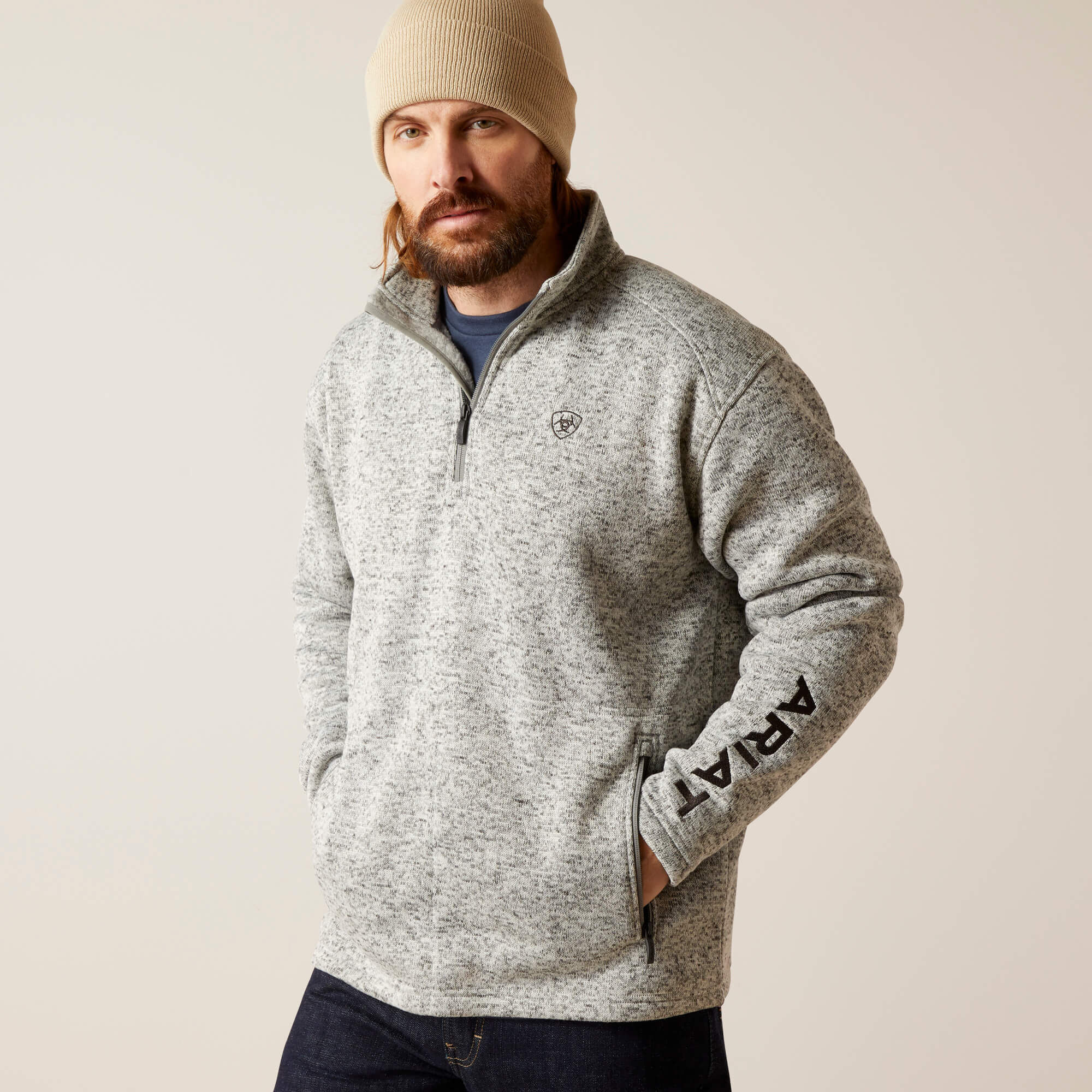 Caldwell Logo 1/4 Zip Sweater