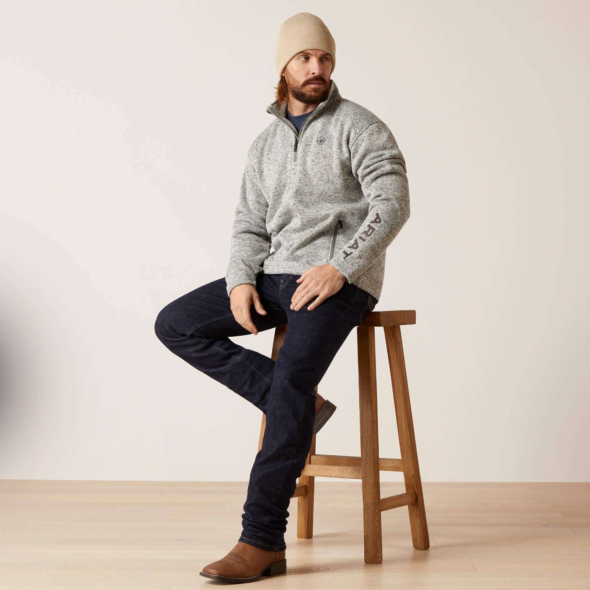 Caldwell Logo 1/4 Zip Sweater