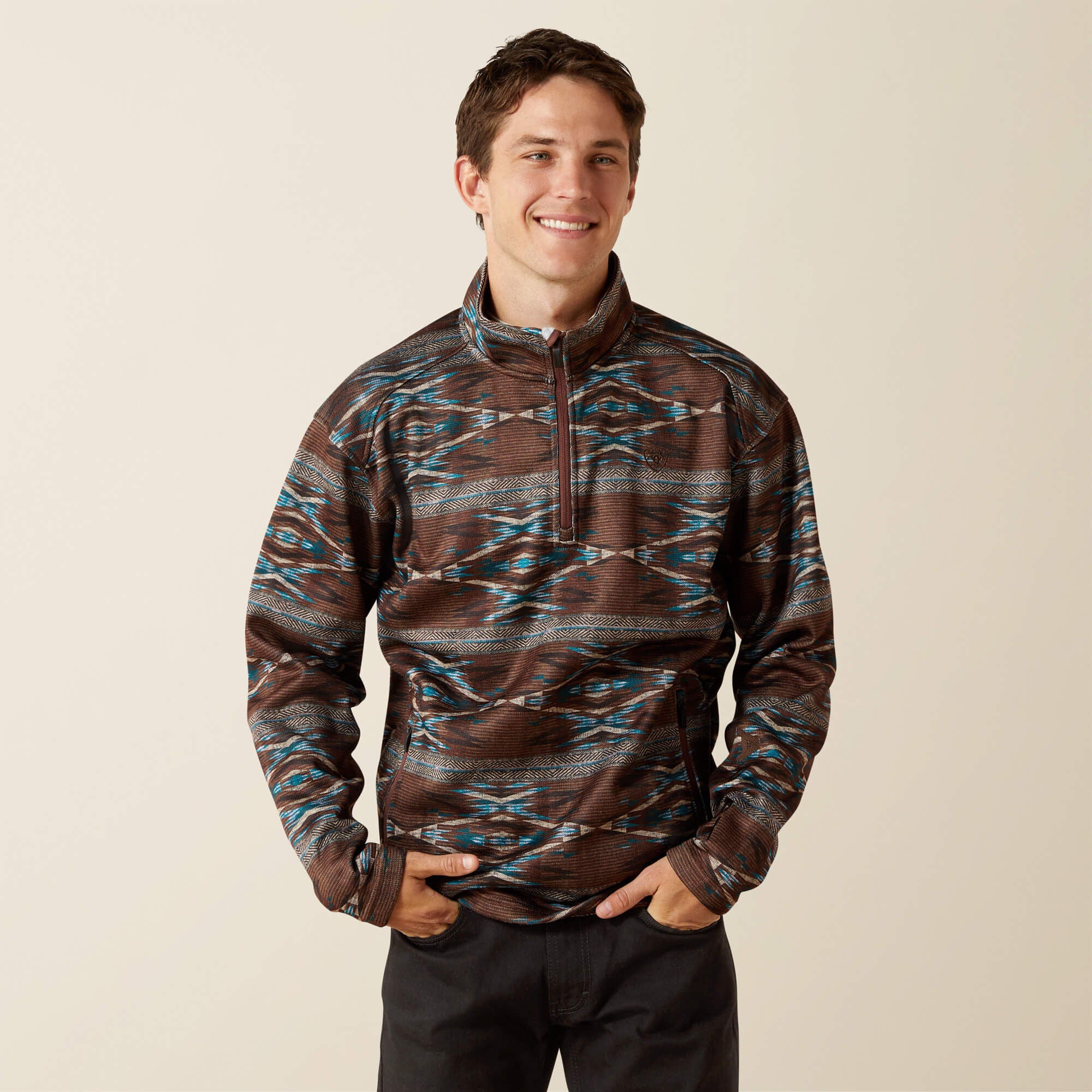 Caldwell Logo 1/4 Zip Sweater