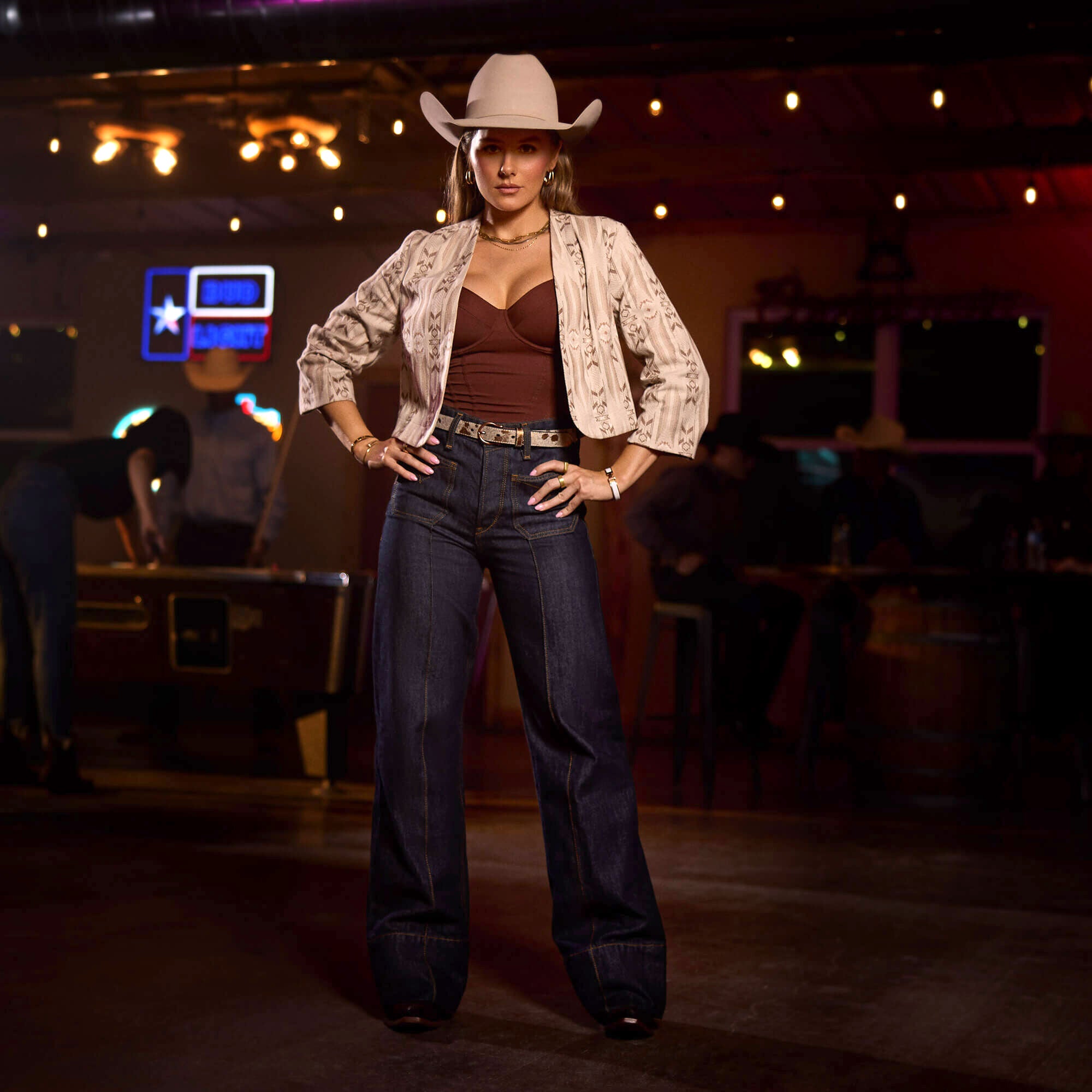 Ultra High Rise Tomboy Western Utility Wide Leg Jean