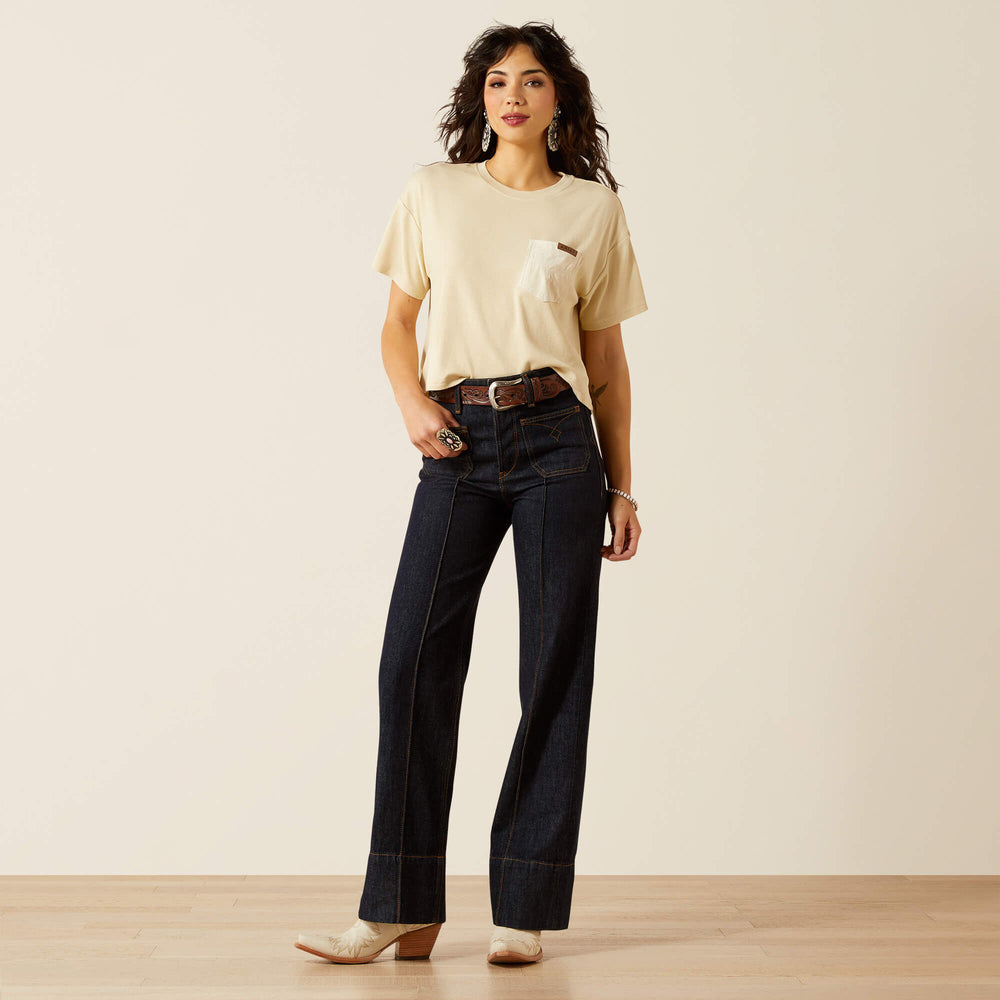 Ultra High Rise Tomboy Western Utility Wide Leg Jean