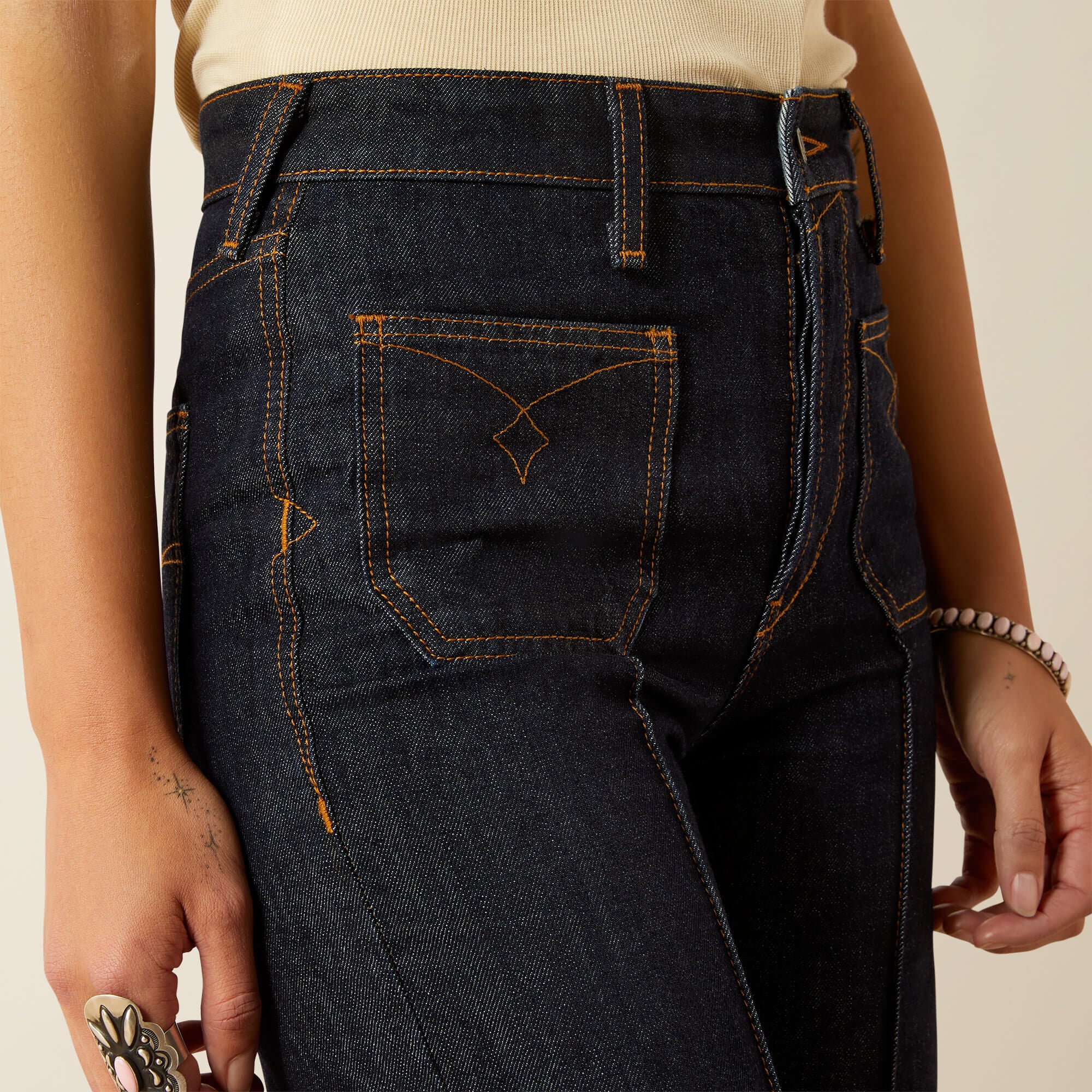 Ultra High Rise Tomboy Western Utility Wide Leg Jean